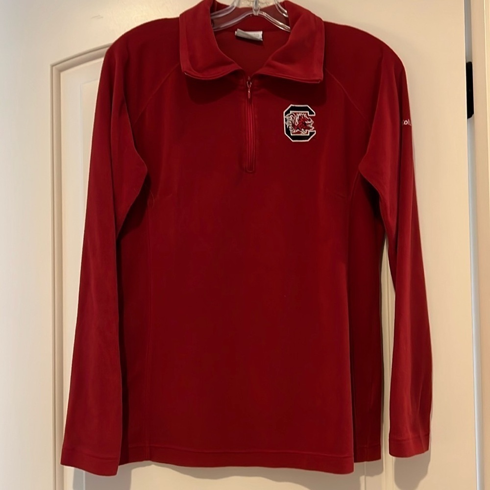South Carolina Gamecocks 1/4 Quarter Zip Pullover Columbia Maroon Size M